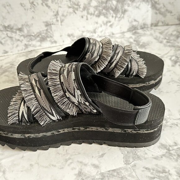 Teva FLATFORM CERES Womens Size 9 Platform Sandals 1106851 Black New - Picture 6 of 6